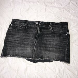 Denim Black Mini Skirt